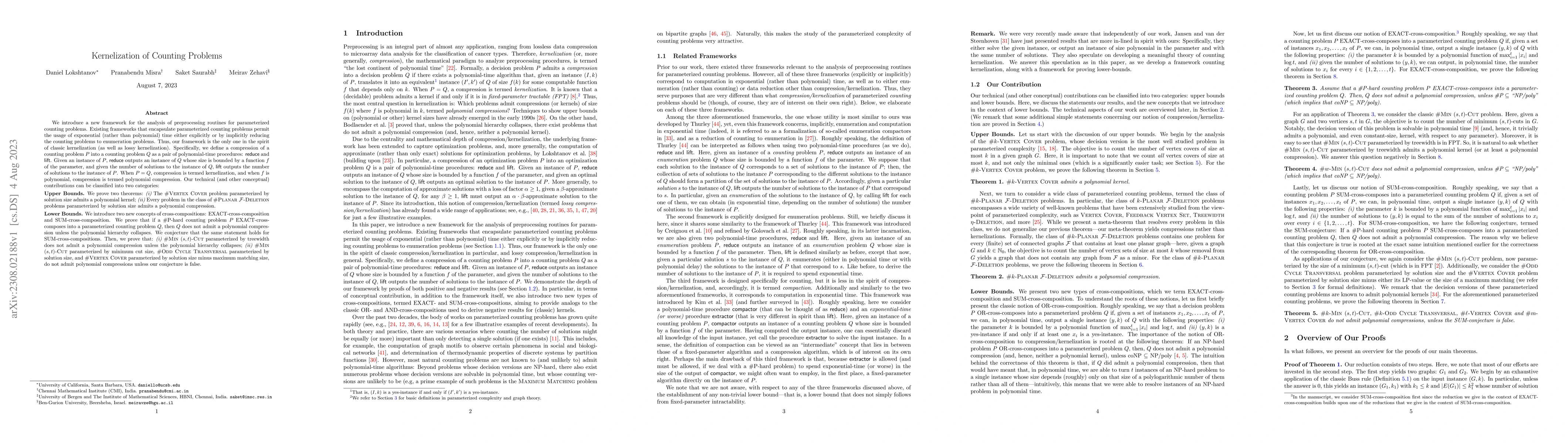 Thumbnail for Kernelization of Counting Problems