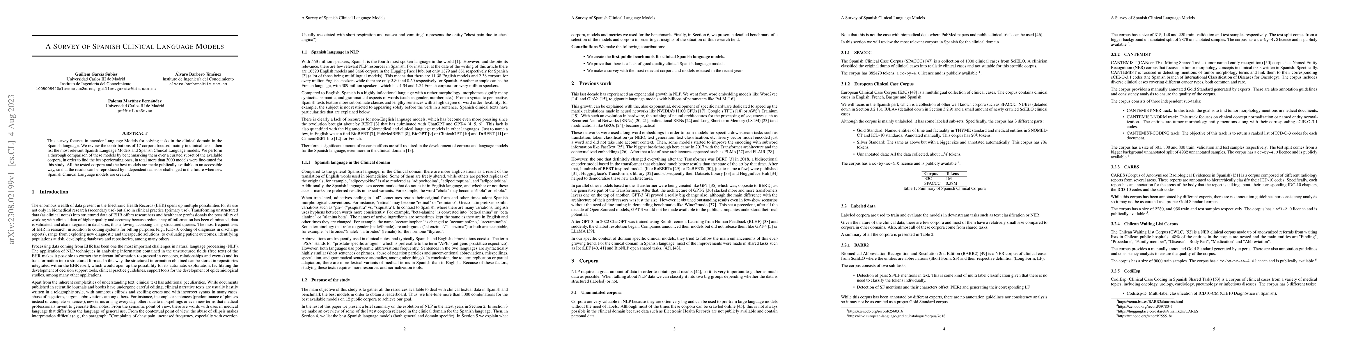 Thumbnail for A Survey of Spanish Clinical Language Models