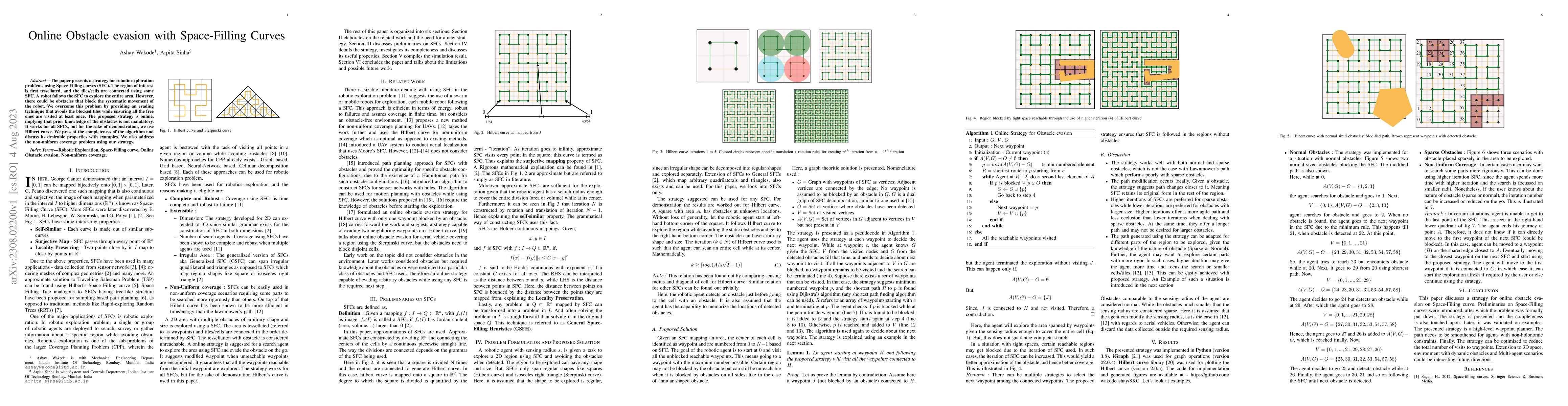 Thumbnail for Online Obstacle evasion with Space-Filling Curves