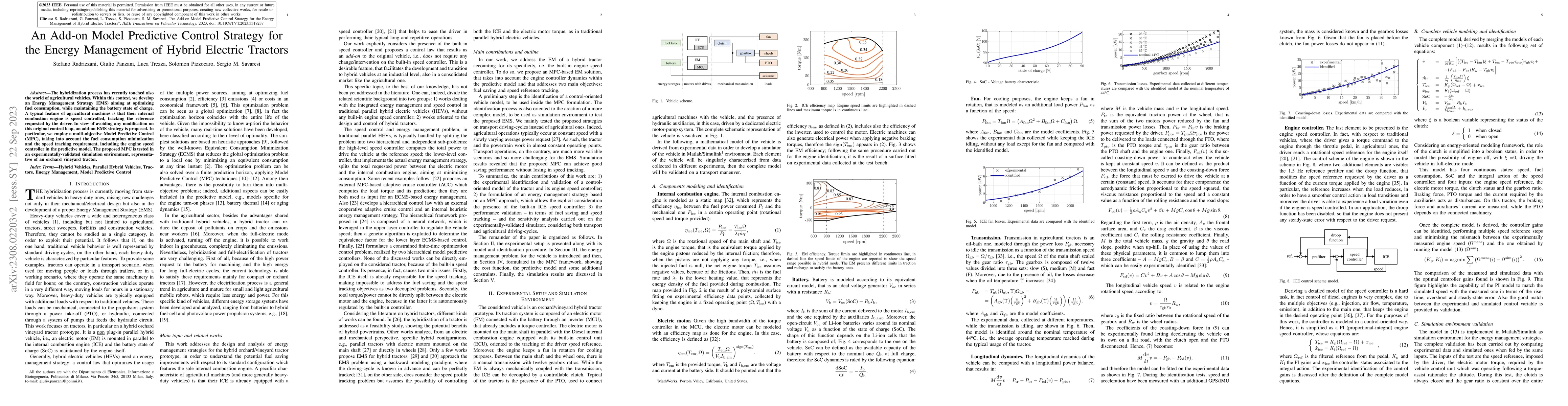 Thumbnail for An Add-on Model Predictive Control Strategy for the Energy Management of
  Hybrid Electric Tractors