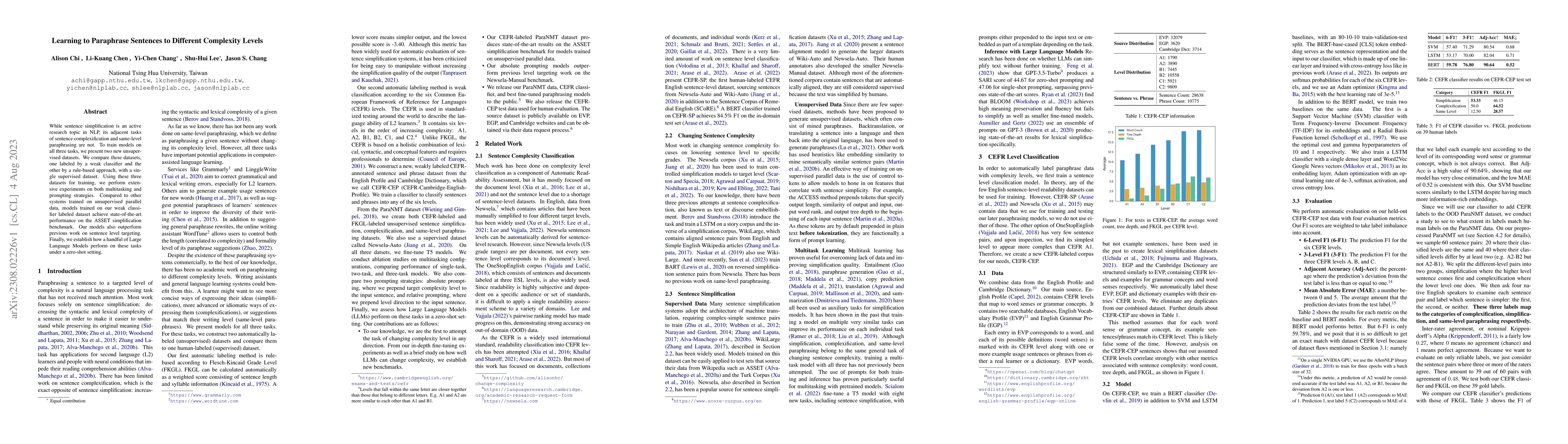 Thumbnail for Learning to Paraphrase Sentences to Different Complexity Levels