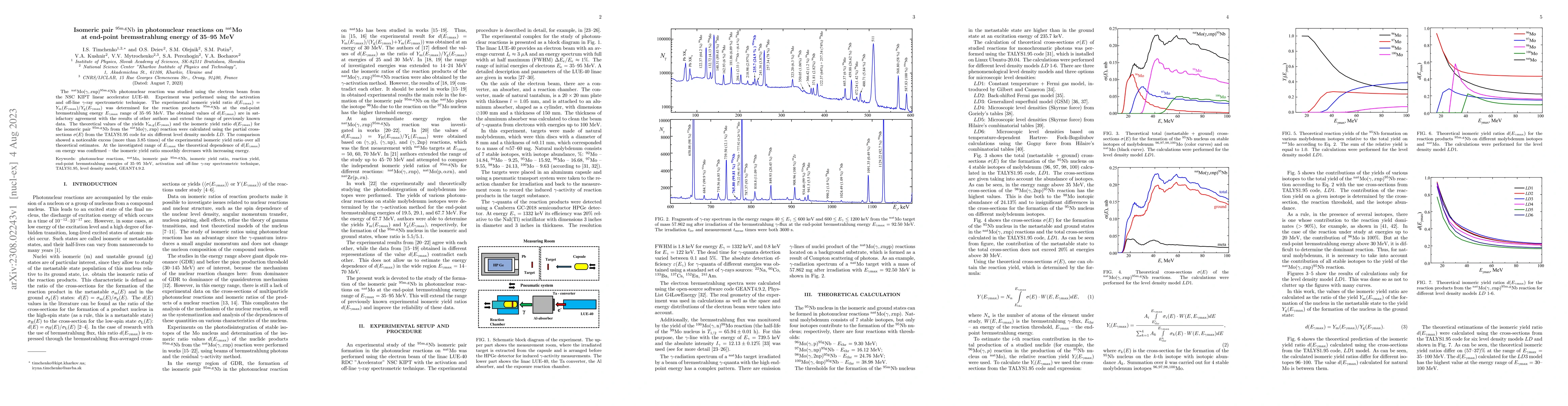 Thumbnail for Isomeric pair ${^{95\rm m,g}\rm{Nb}}$ in photonuclear reactions on
  $^{\rm nat}$Mo at end-point bremsstrahlung energy of 35-95 MeV