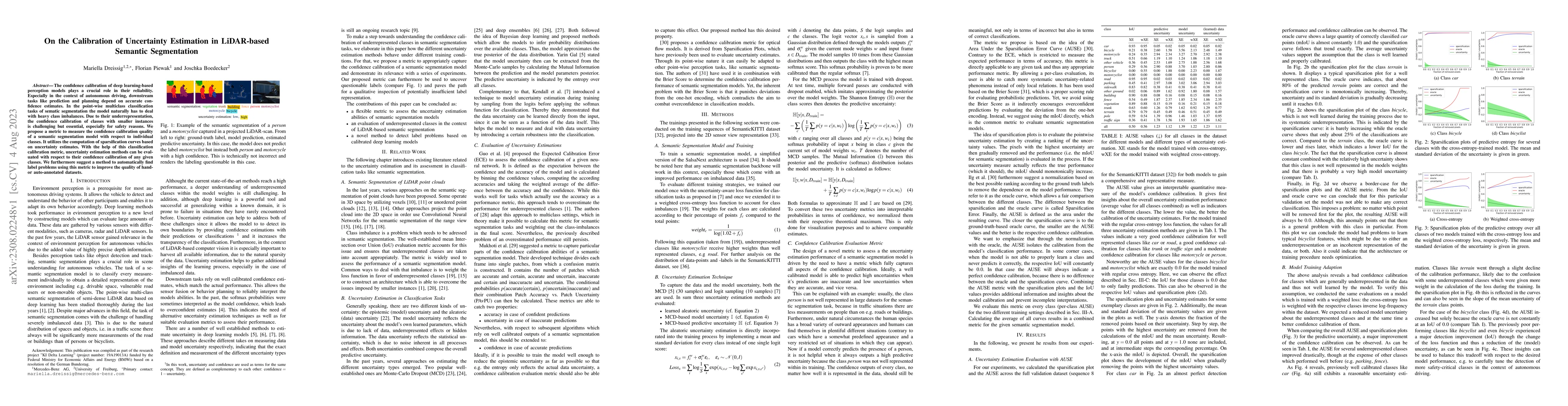 Thumbnail for On the Calibration of Uncertainty Estimation in LiDAR-based Semantic
  Segmentation