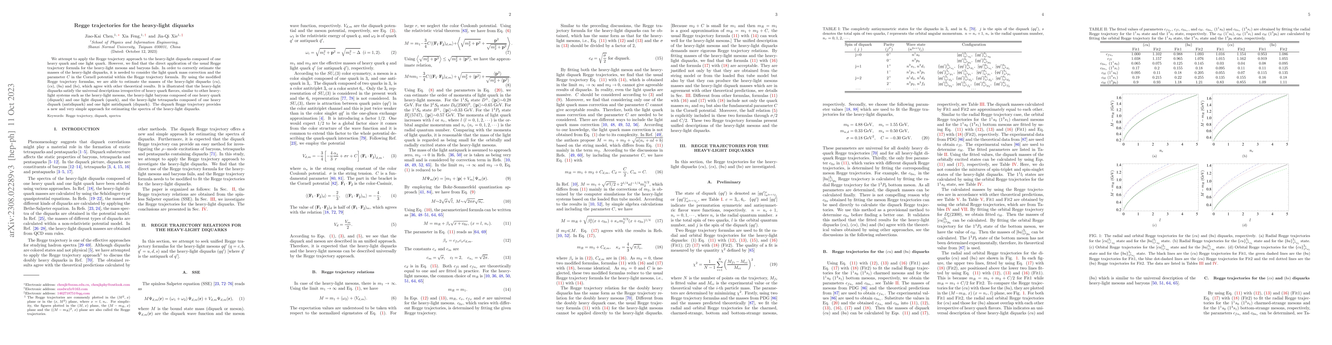 Thumbnail for Regge trajectories for the heavy-light diquarks