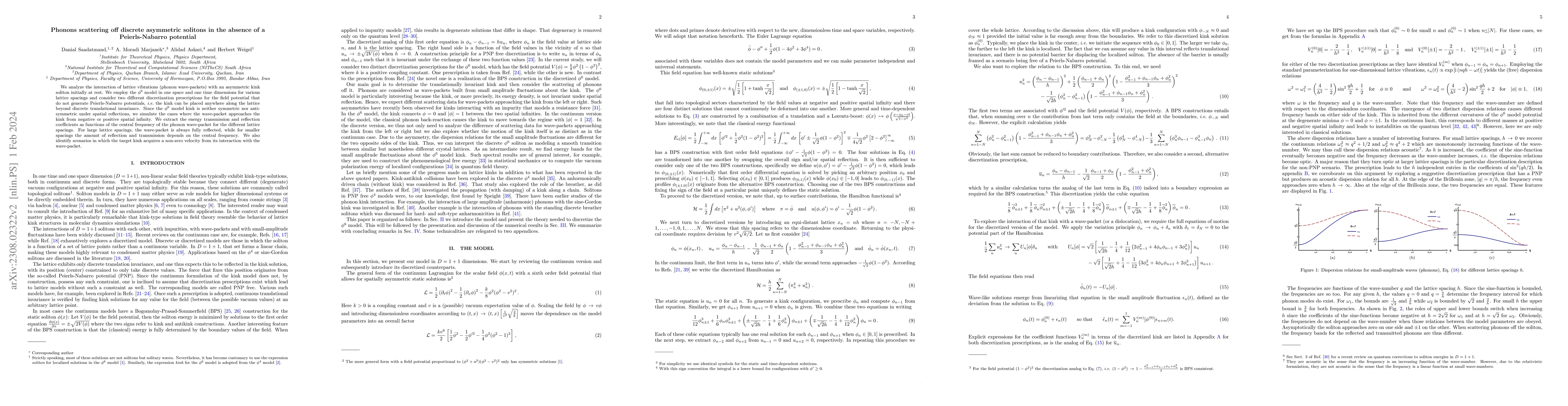 Thumbnail for Phonons scattering off discrete asymmetric solitons in the absence of a
  Peierls-Nabarro potential