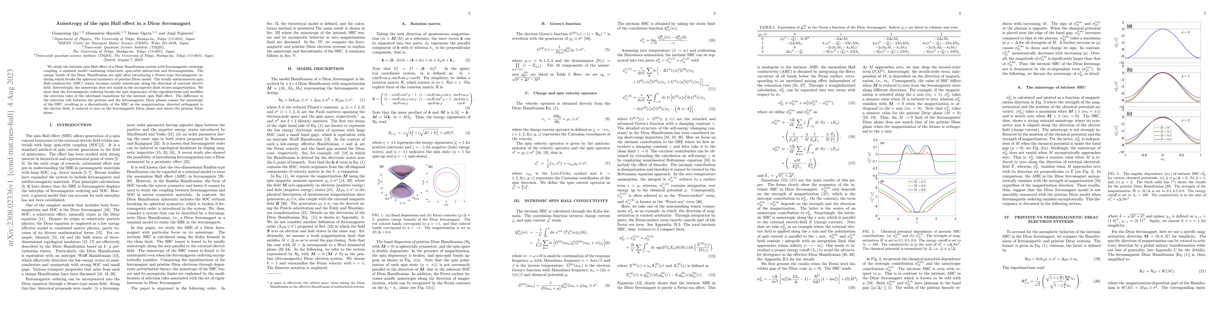 Thumbnail for Anisotropy of the spin Hall effect in a Dirac ferromagnet