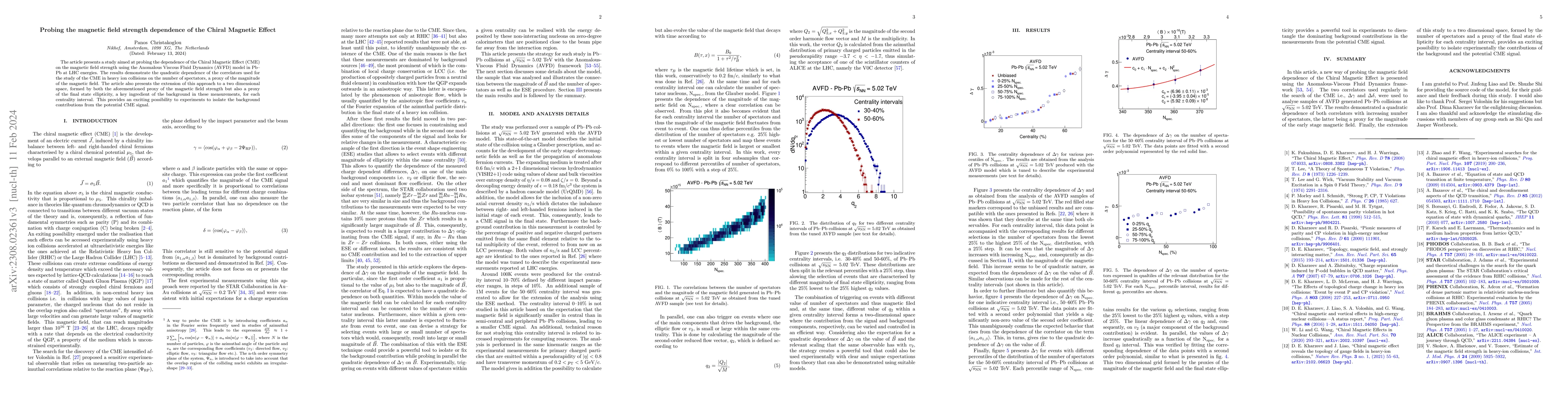 Thumbnail for Probing the magnetic field strength dependence of the Chiral Magnetic
  Effect