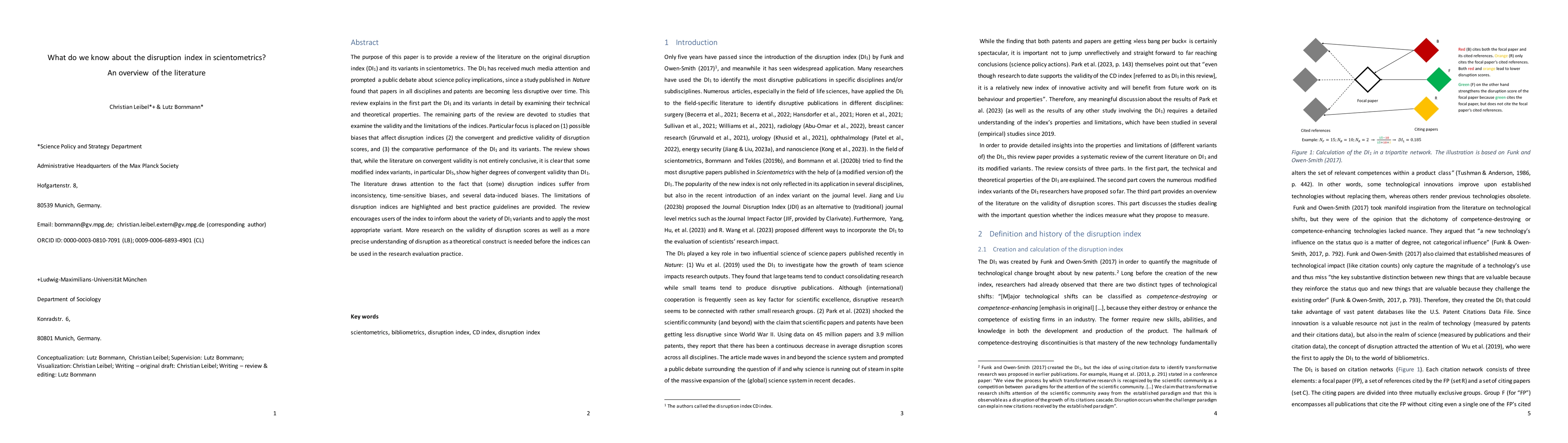 Thumbnail for What do we know about the disruption index in scientometrics? An
  overview of the literature