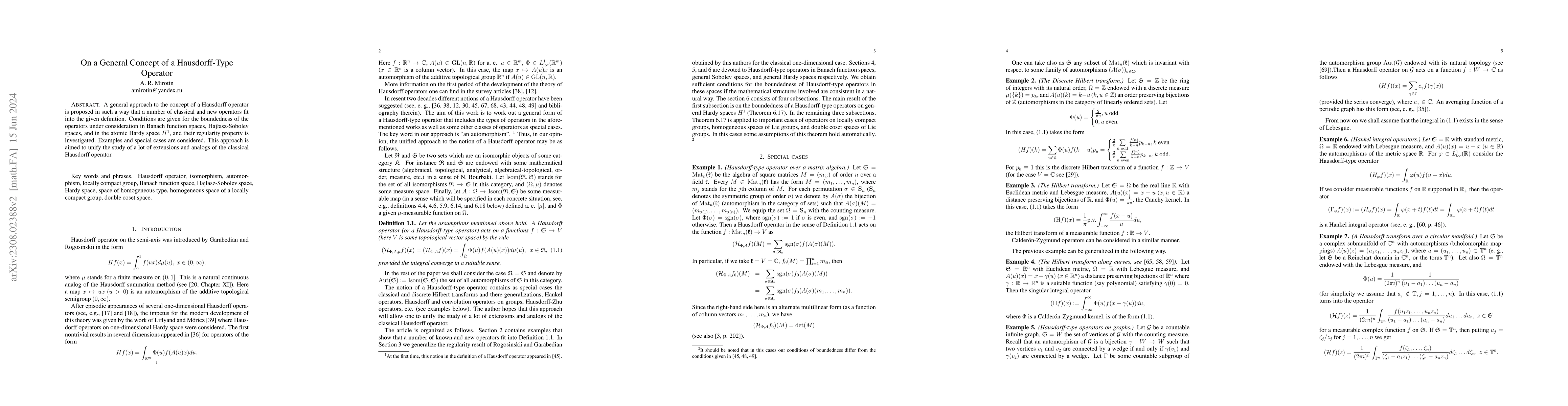 Thumbnail for On a general concept of a Hausdorff-type operator