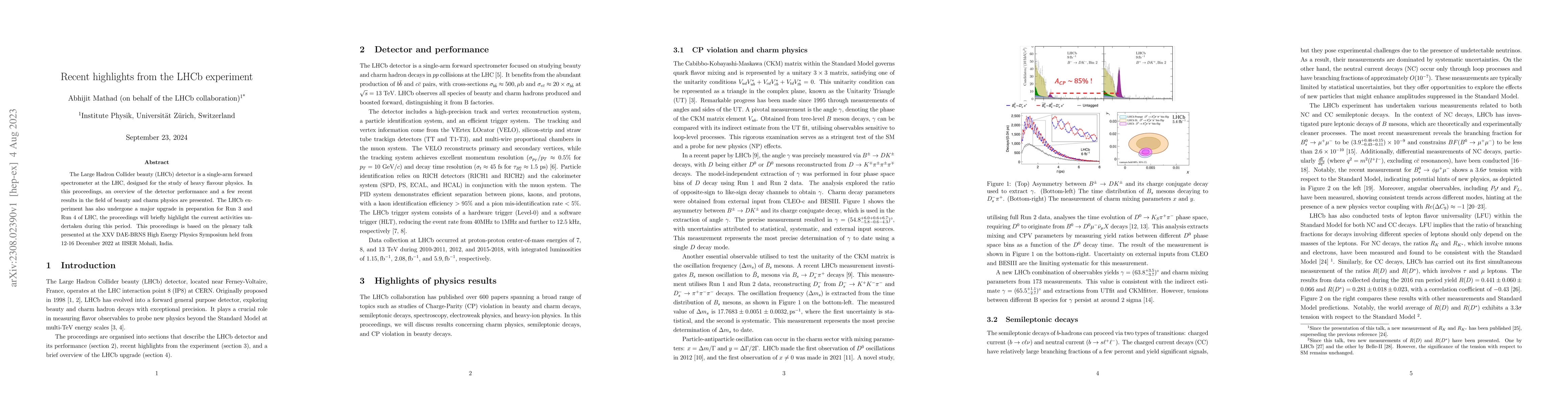 Thumbnail for Recent highlights from the LHCb experiment