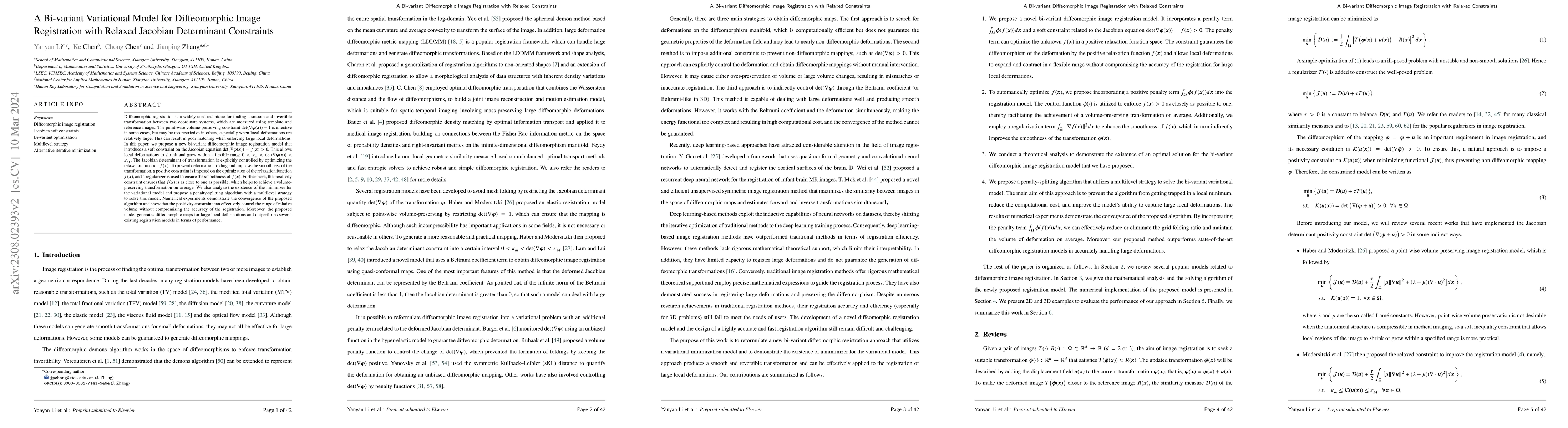 Thumbnail for A Bi-variant Variational Model for Diffeomorphic Image Registration with
  Relaxed Jacobian Determinant Constraints