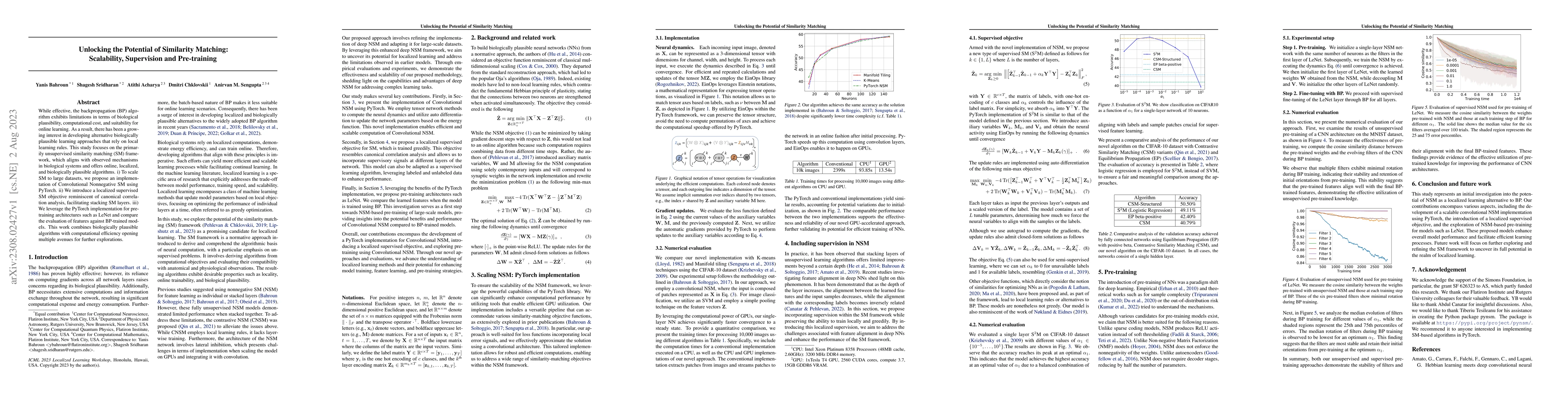 Thumbnail for Unlocking the Potential of Similarity Matching: Scalability, Supervision
  and Pre-training
