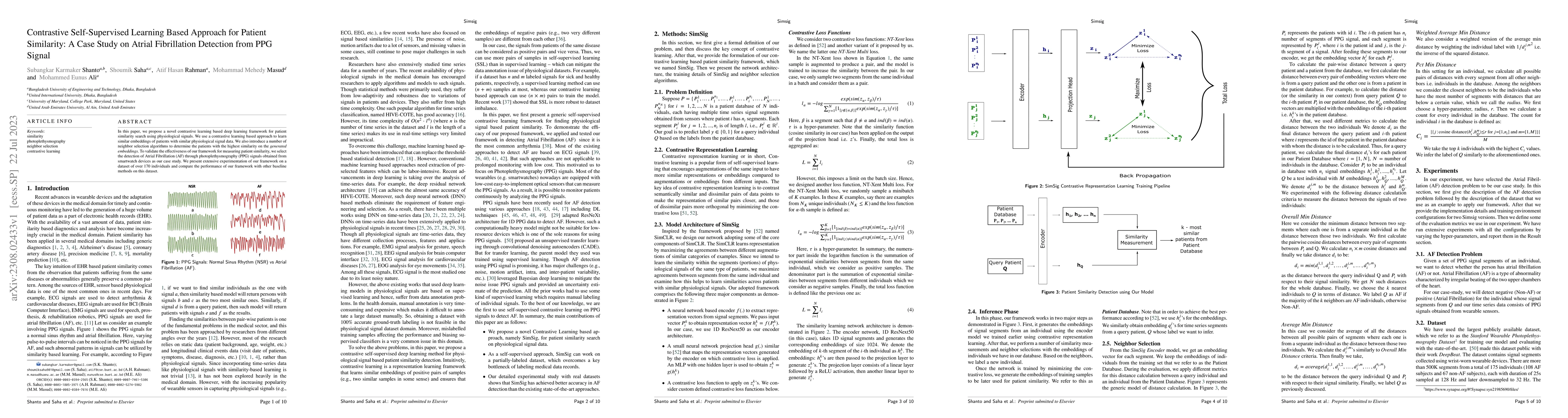 Thumbnail for Contrastive Self-Supervised Learning Based Approach for Patient
  Similarity: A Case Study on Atrial Fibrillation Detection from PPG Signal