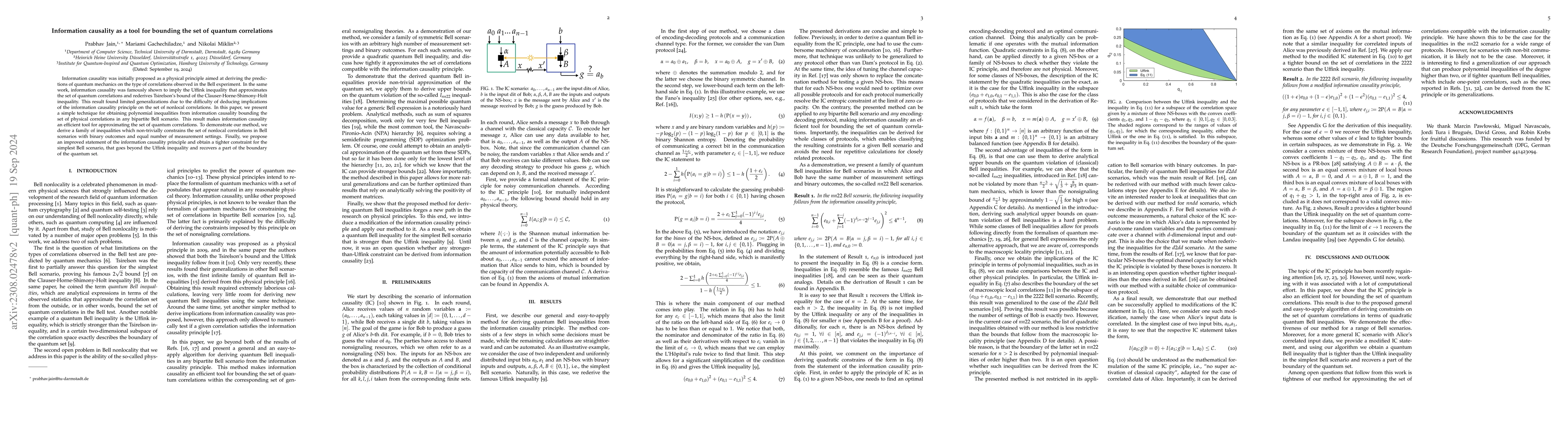 Thumbnail for Information causality as a tool for bounding the set of quantum
  correlations
