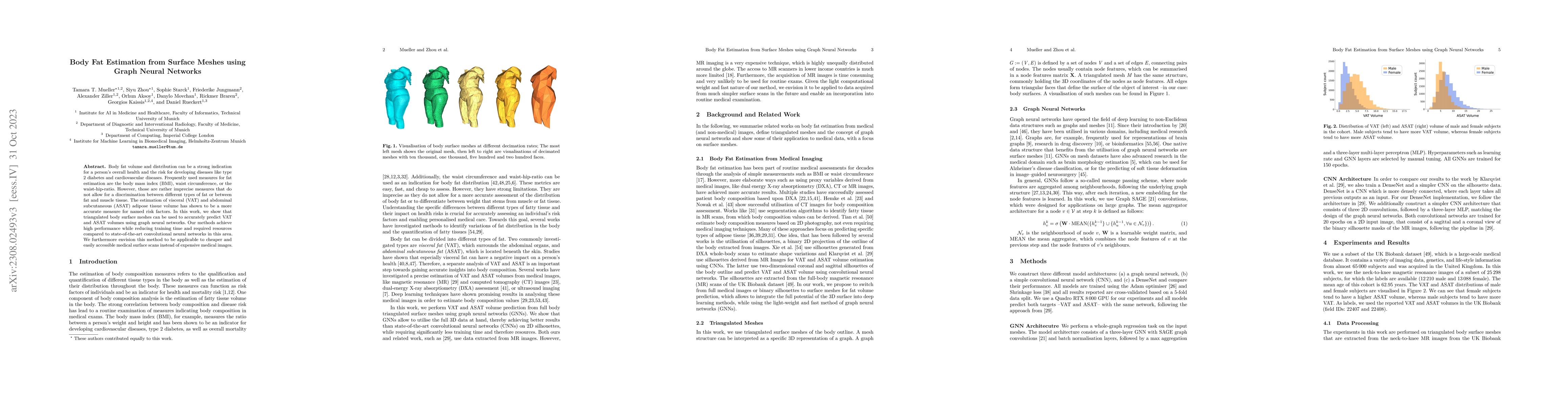 Thumbnail for Body Fat Estimation from Surface Meshes using Graph Neural Networks