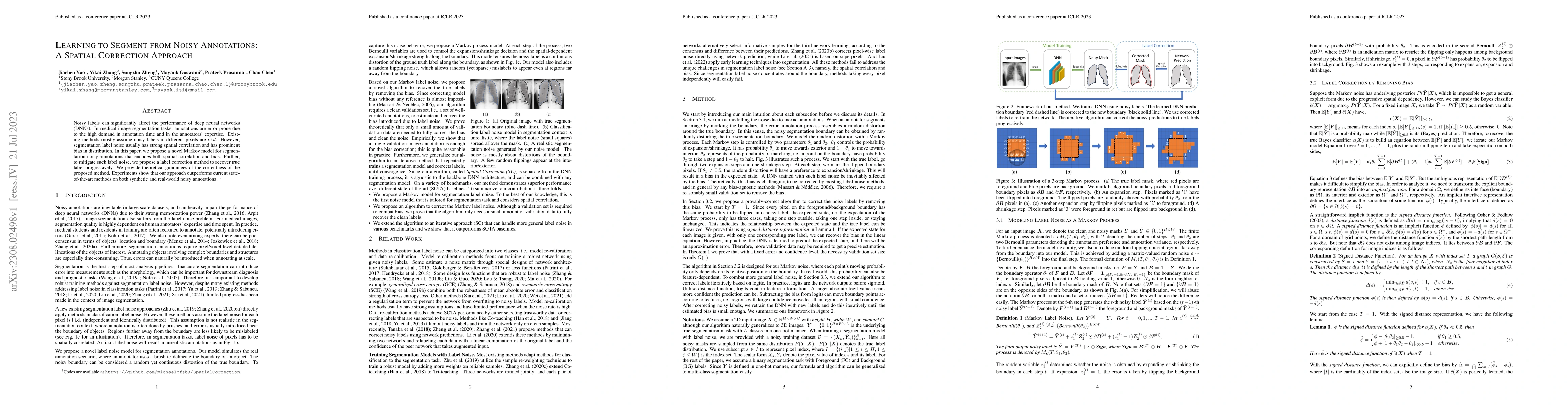 Thumbnail for Learning to Segment from Noisy Annotations: A Spatial Correction
  Approach