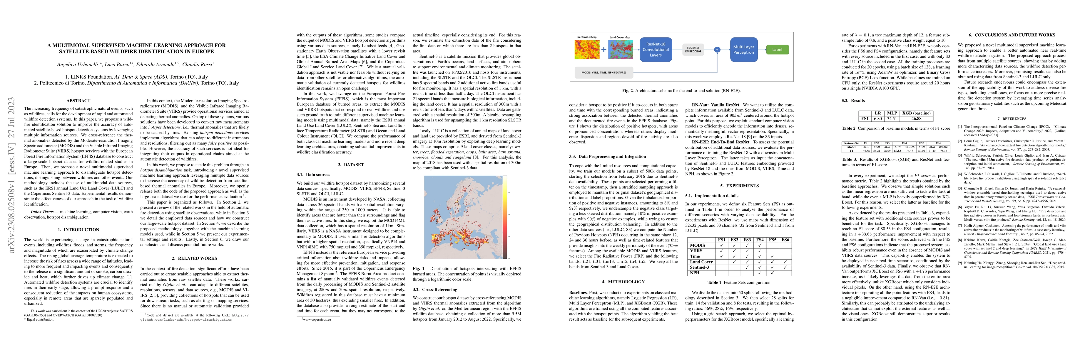 Thumbnail for A Multimodal Supervised Machine Learning Approach for Satellite-based
  Wildfire Identification in Europe