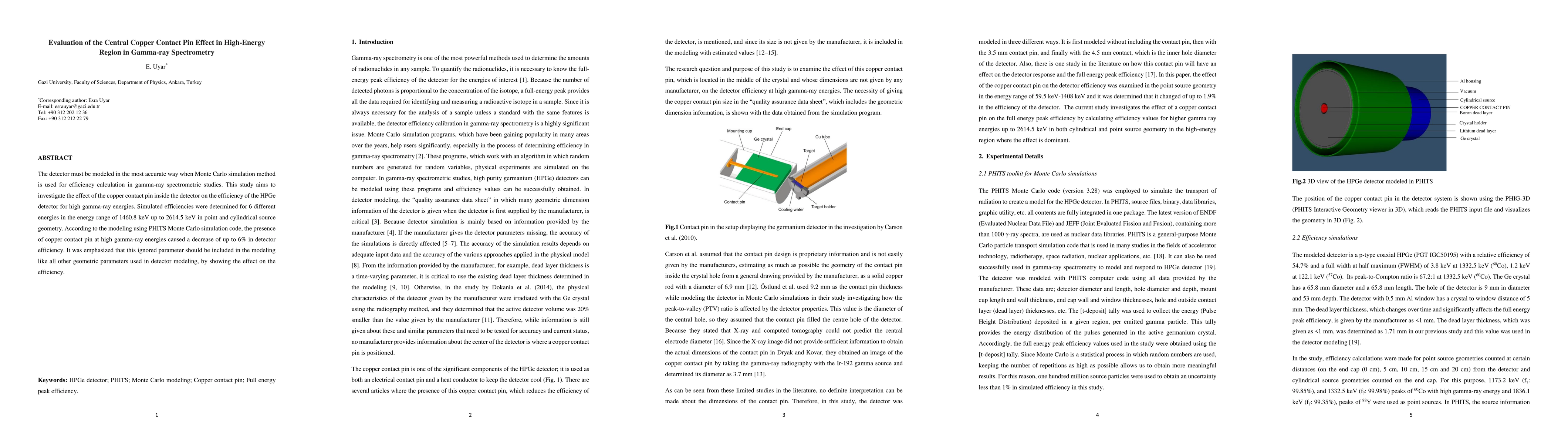 Thumbnail for Evaluation of the Central Copper Contact Pin Effect in High-Energy
  Region in Gamma-ray Spectrometry