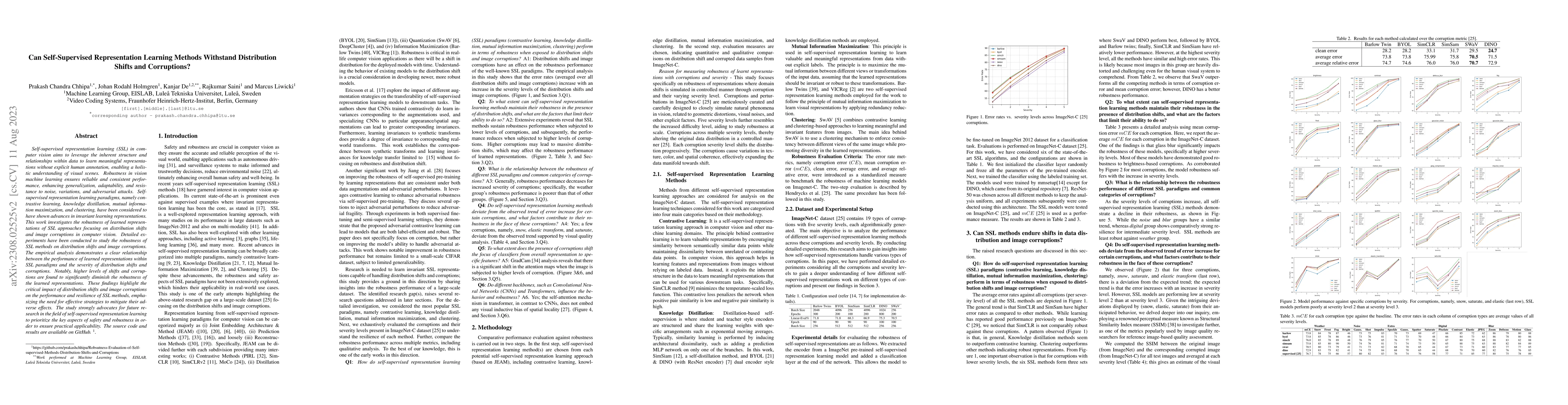 Thumbnail for Can Self-Supervised Representation Learning Methods Withstand
  Distribution Shifts and Corruptions?