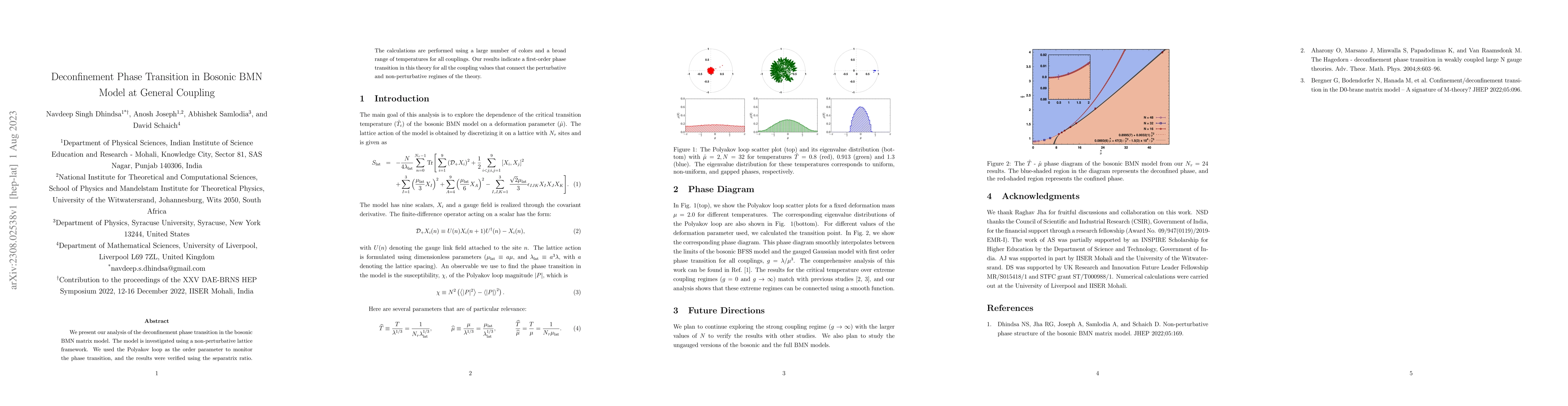 Thumbnail for Deconfinement Phase Transition in Bosonic BMN Model at General Coupling