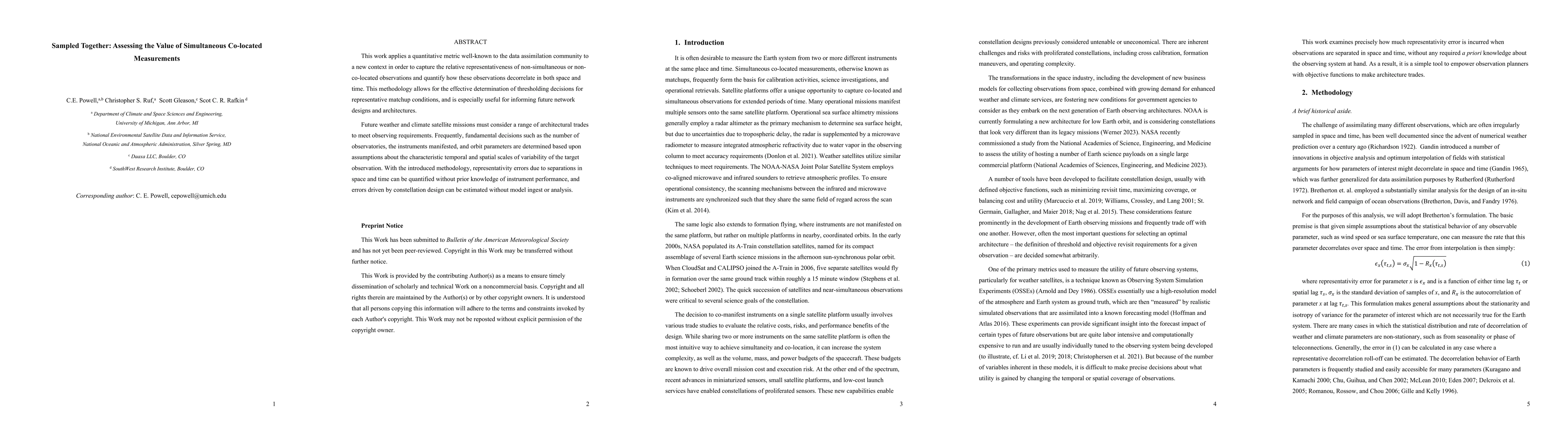 Thumbnail for Sampled Together: Assessing the Value of Simultaneous Co-located
  Measurements