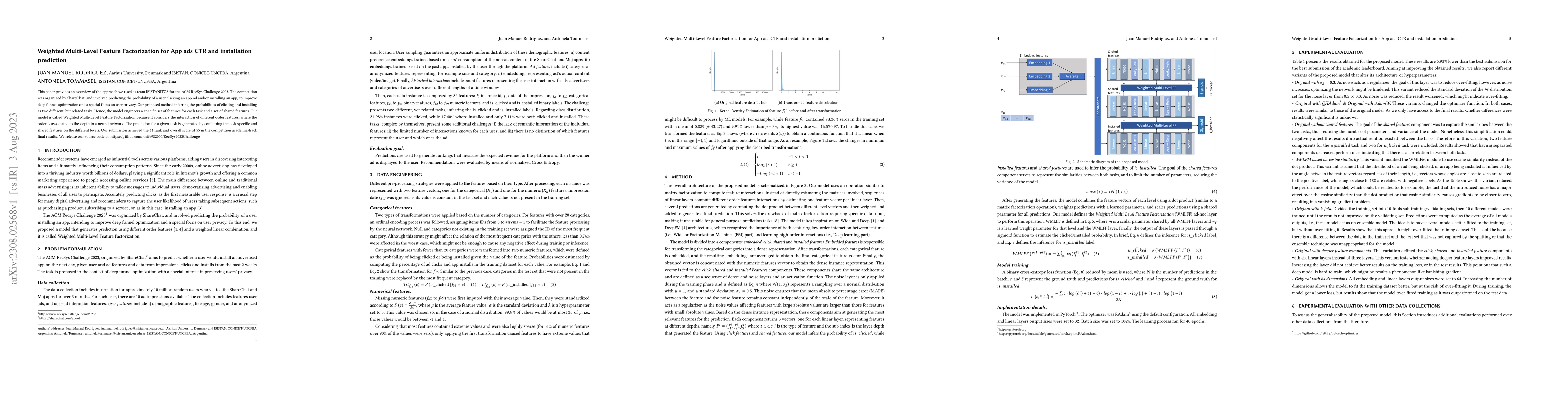 Thumbnail for Weighted Multi-Level Feature Factorization for App ads CTR and
  installation prediction