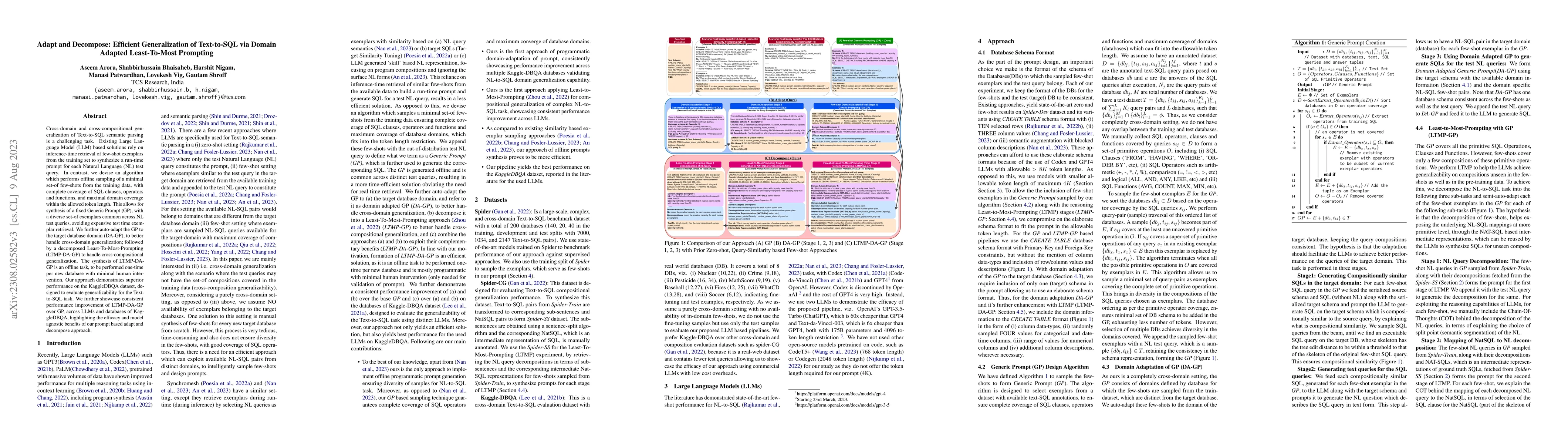 Thumbnail for Adapt and Decompose: Efficient Generalization of Text-to-SQL via Domain
  Adapted Least-To-Most Prompting