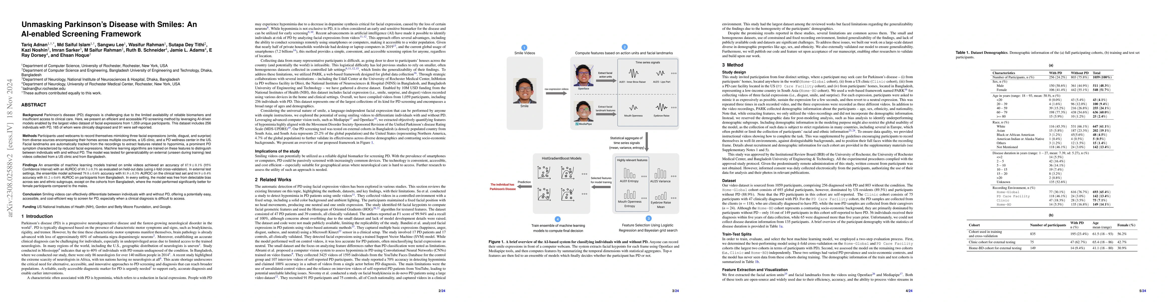 Thumbnail for Unmasking Parkinson's Disease with Smile: An AI-enabled Screening
  Framework