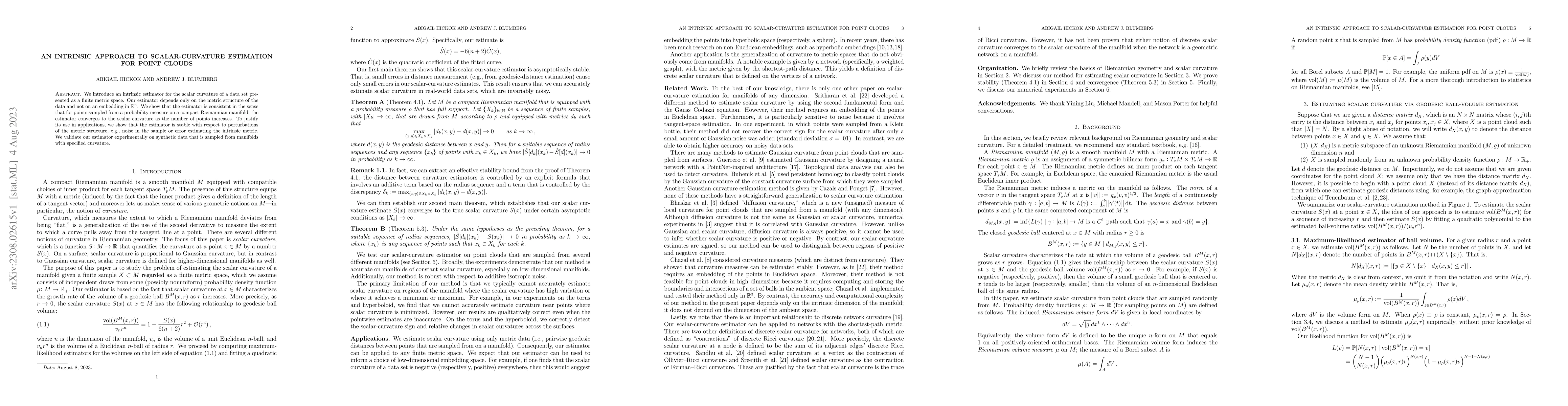 Thumbnail for An Intrinsic Approach to Scalar-Curvature Estimation for Point Clouds