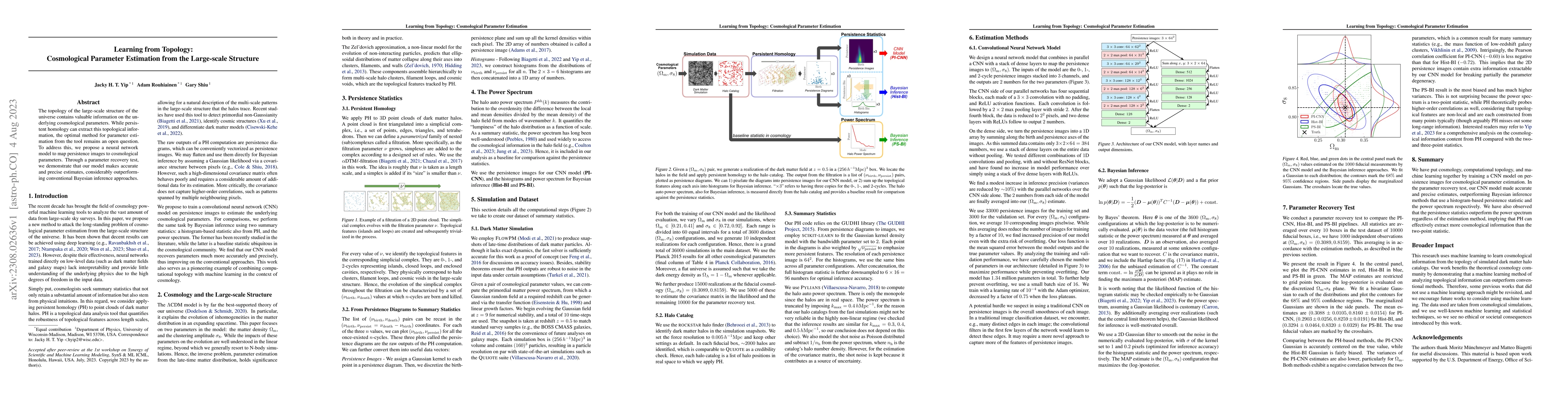 Thumbnail for Learning from Topology: Cosmological Parameter Estimation from the
  Large-scale Structure