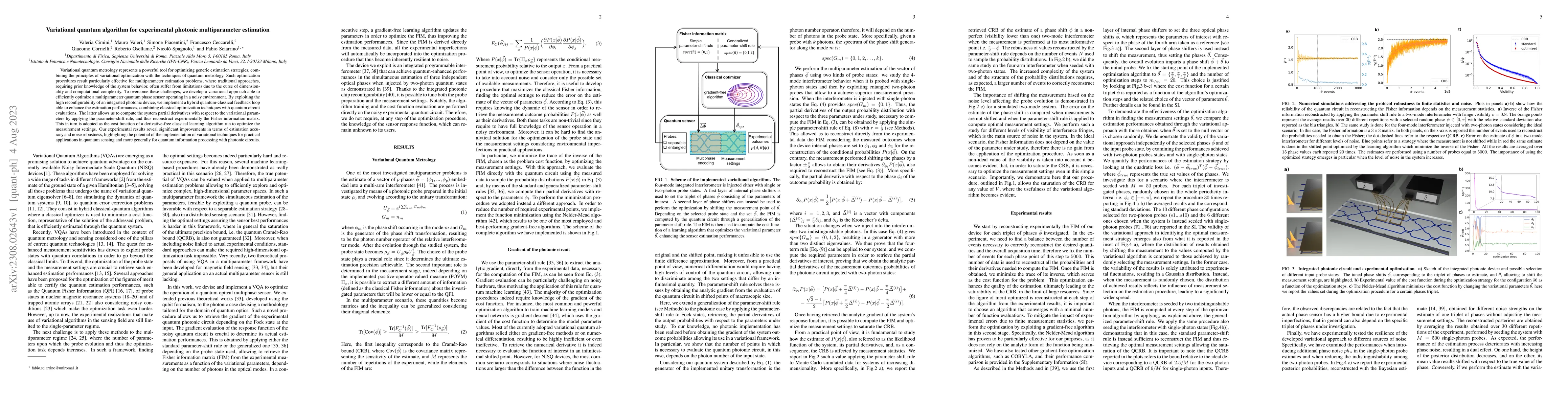 Thumbnail for Variational quantum algorithm for experimental photonic multiparameter
  estimation