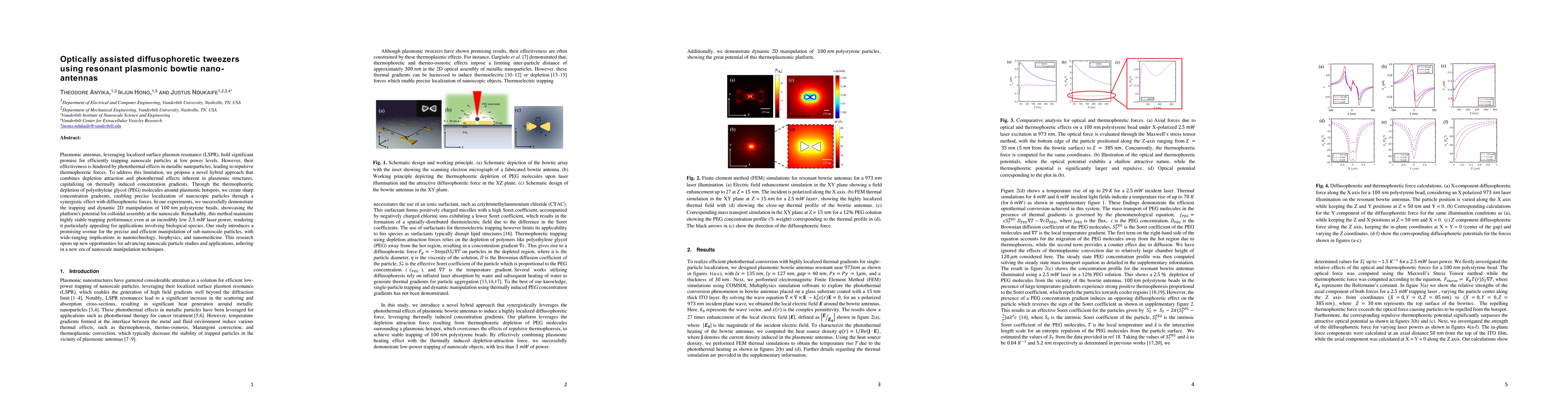 Thumbnail for Optically assisted diffusophoretic tweezers using resonant plasmonic
  bowtie nano-antennas