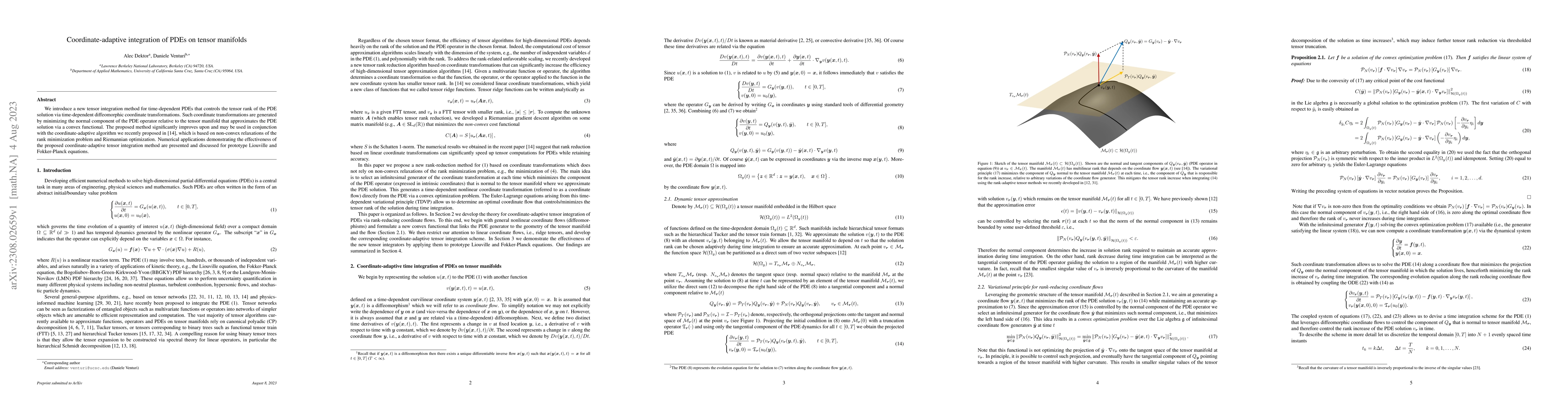 Thumbnail for Coordinate-adaptive integration of PDEs on tensor manifolds