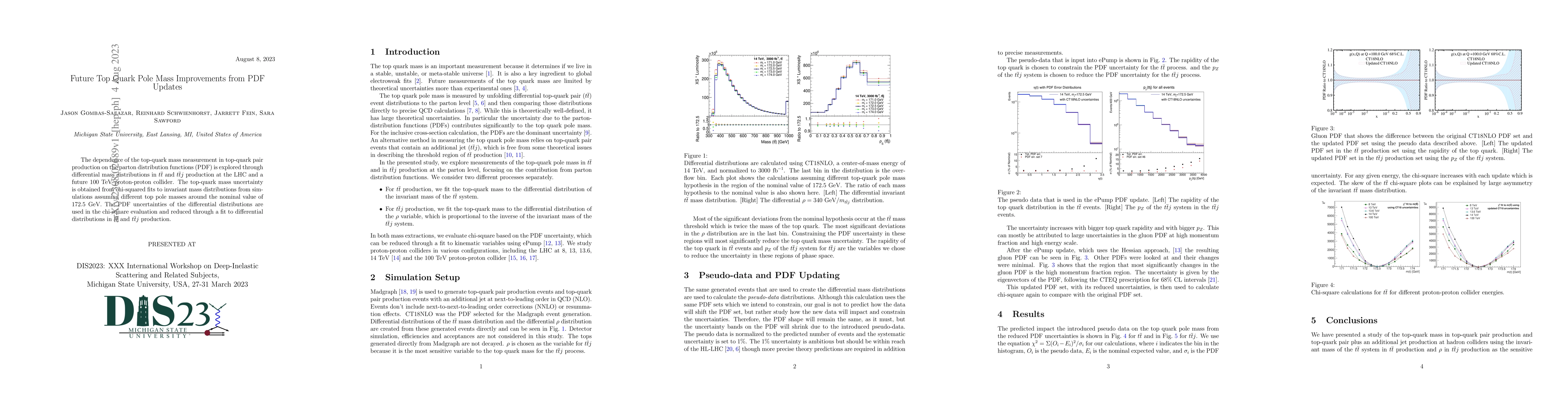Thumbnail for Future Top Quark Pole Mass Improvements from PDF Updates