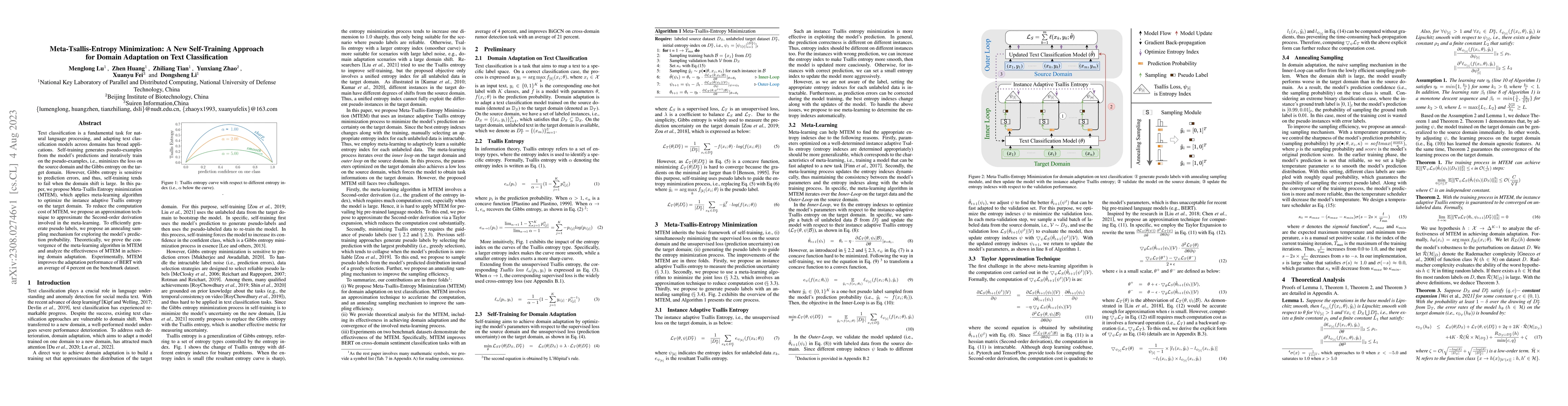 Thumbnail for Meta-Tsallis-Entropy Minimization: A New Self-Training Approach for
  Domain Adaptation on Text Classification