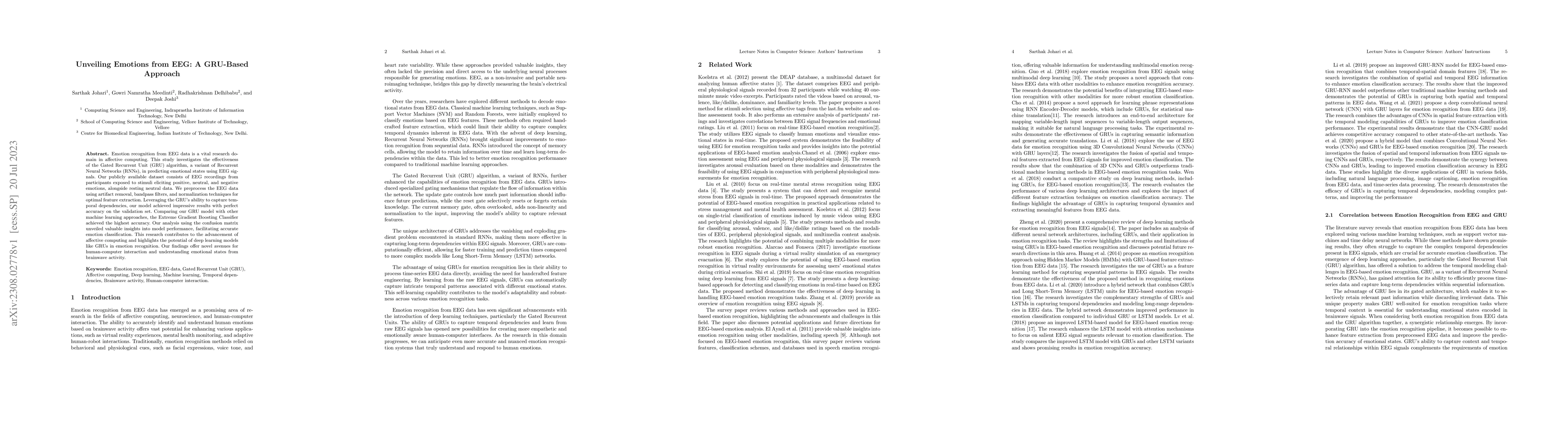 Thumbnail for Unveiling Emotions from EEG: A GRU-Based Approach
