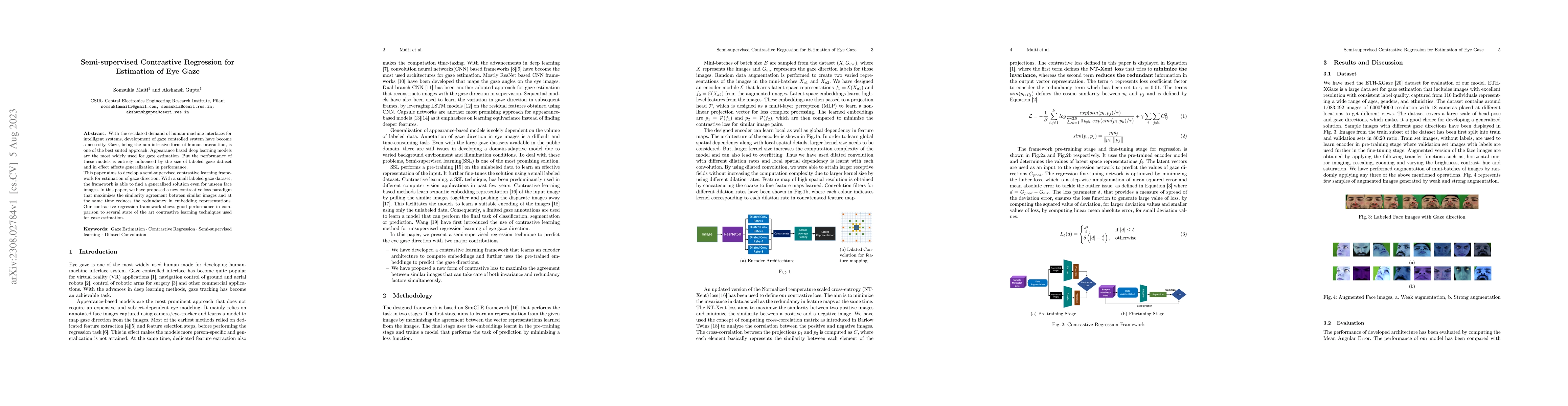 Thumbnail for Semi-supervised Contrastive Regression for Estimation of Eye Gaze