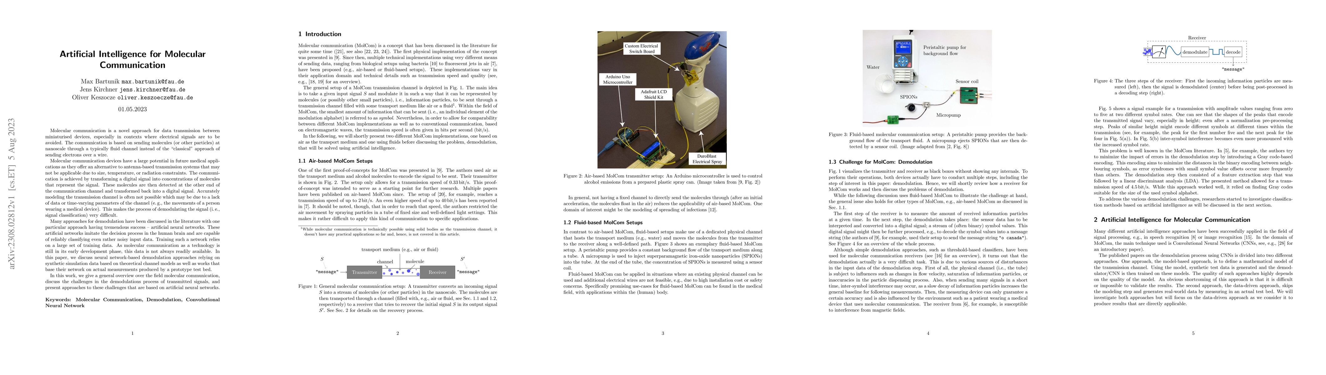 Thumbnail for Artificial Intelligence for Molecular Communication