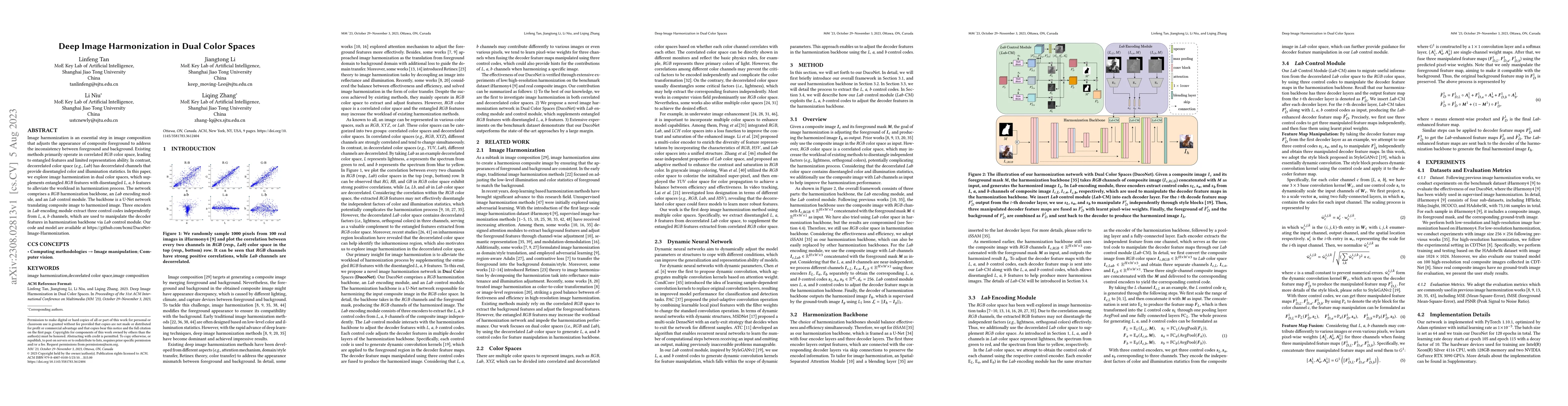 Thumbnail for Deep Image Harmonization in Dual Color Spaces
