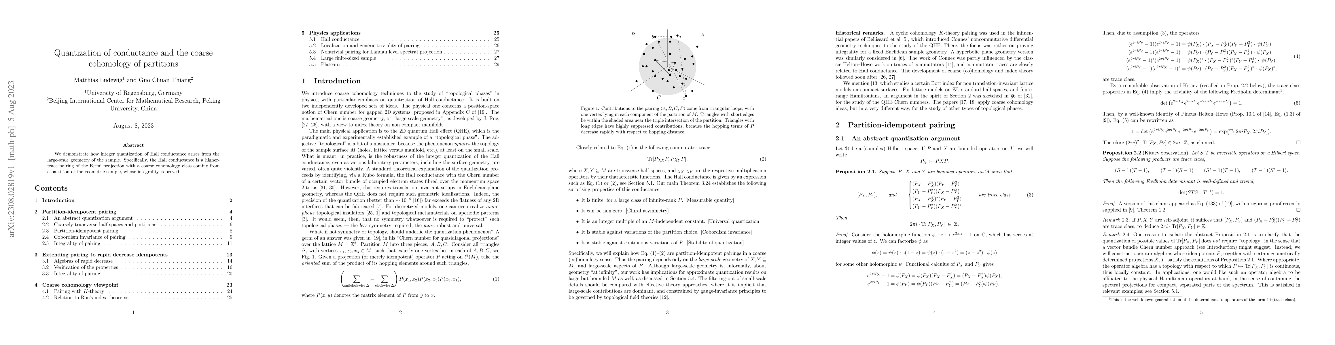 Thumbnail for Quantization of conductance and the coarse cohomology of partitions