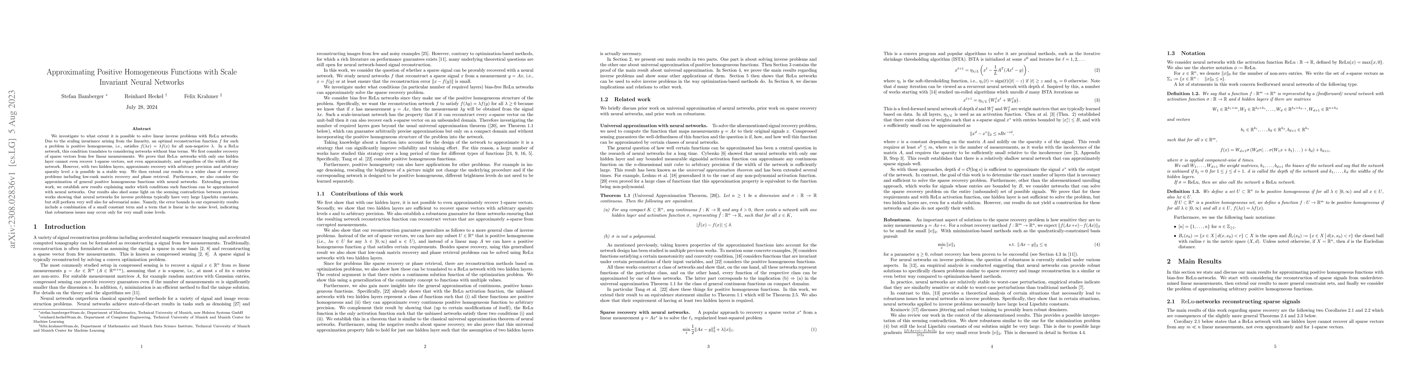 Thumbnail for Approximating Positive Homogeneous Functions with Scale Invariant Neural
  Networks