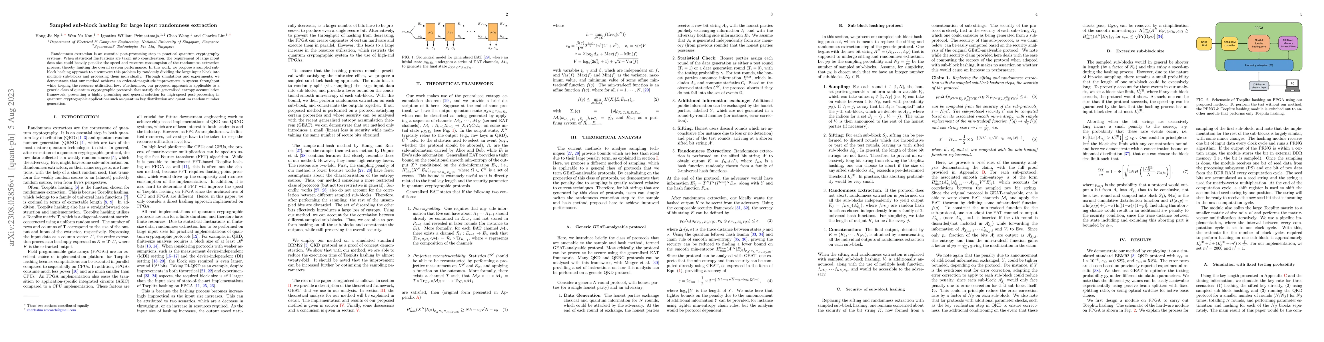 Thumbnail for Sampled sub-block hashing for large input randomness extraction