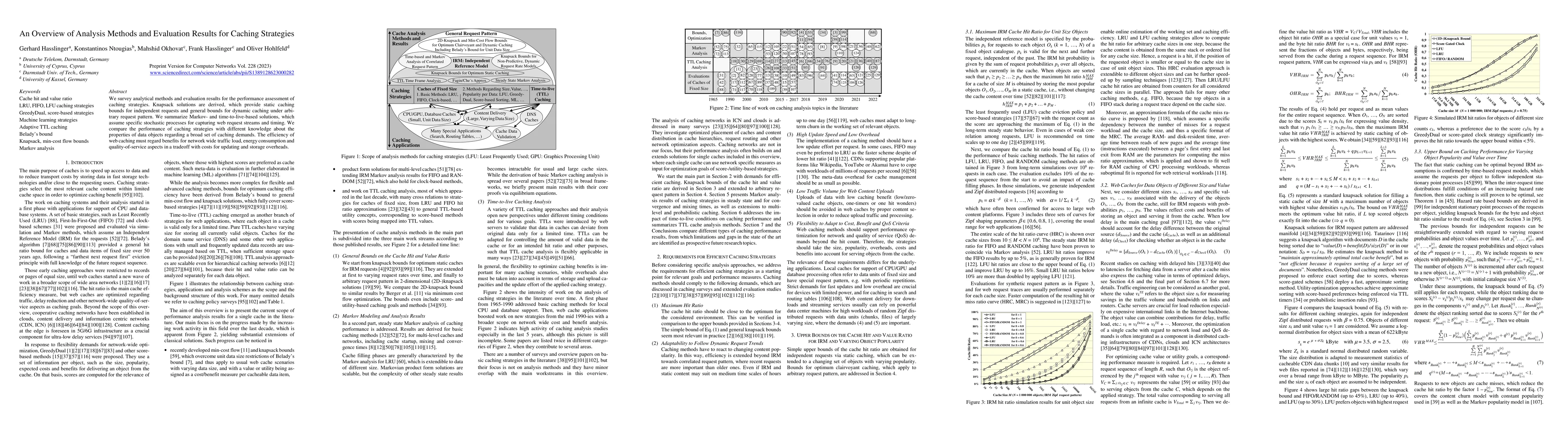Thumbnail for An Overview of Analysis Methods and Evaluation Results for Caching
  Strategies