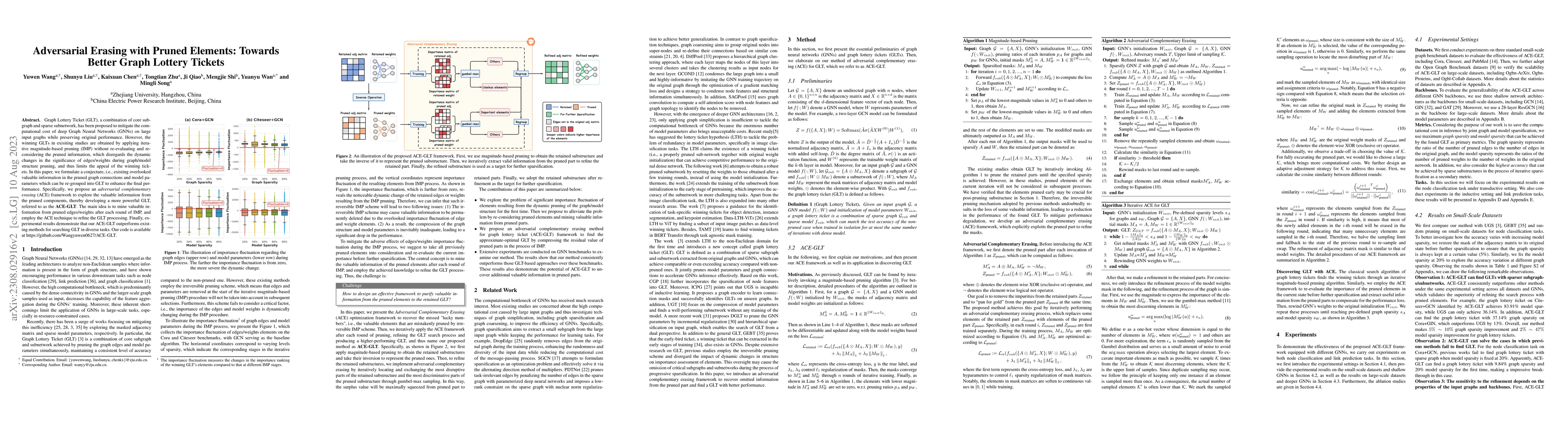 Thumbnail for Adversarial Erasing with Pruned Elements: Towards Better Graph Lottery
  Ticket