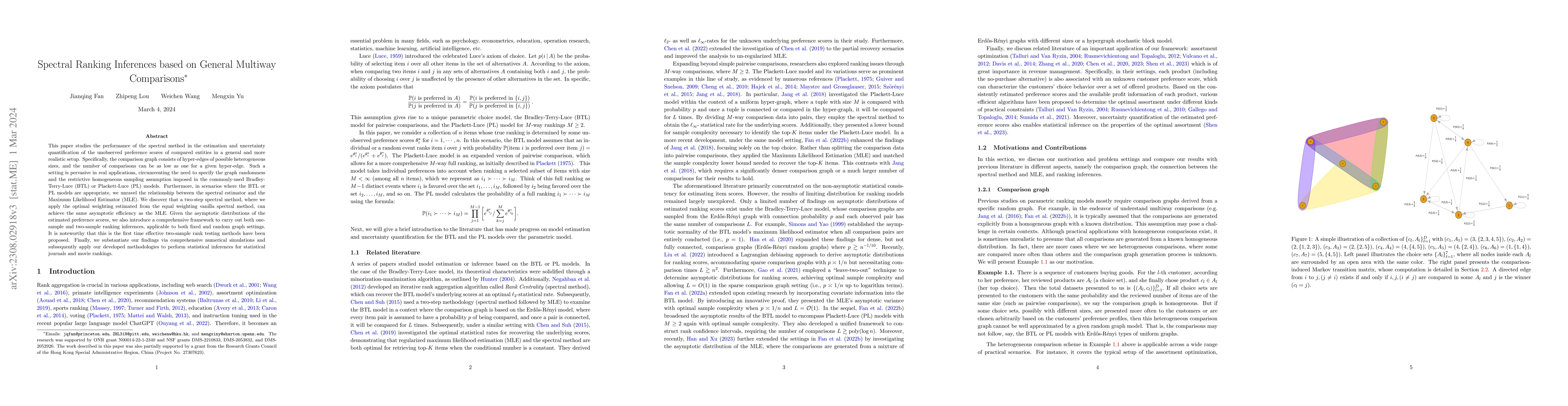 Thumbnail for Spectral Ranking Inferences based on General Multiway Comparisons