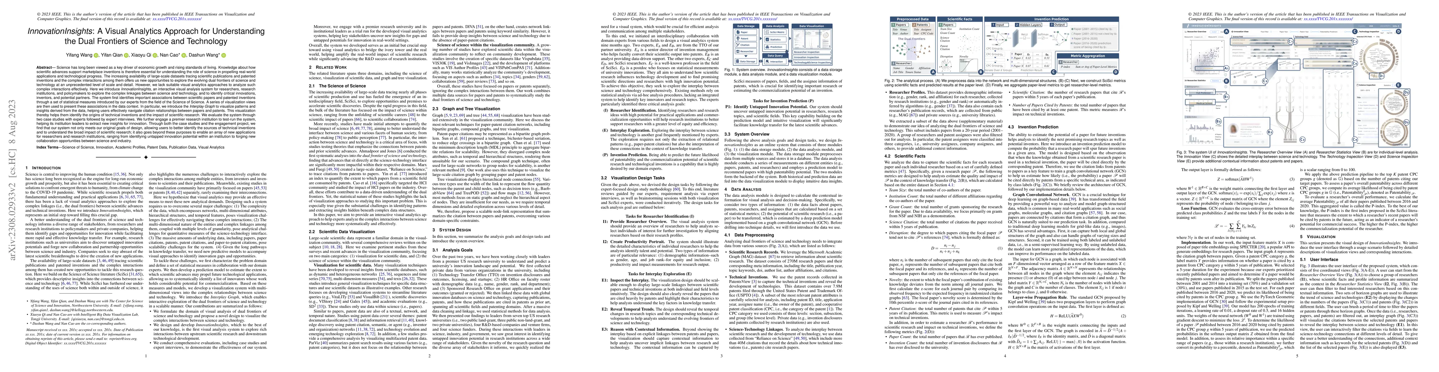 Thumbnail for InnovationInsights: A Visual Analytics Approach for Understanding the
  Dual Frontiers of Science and Technology