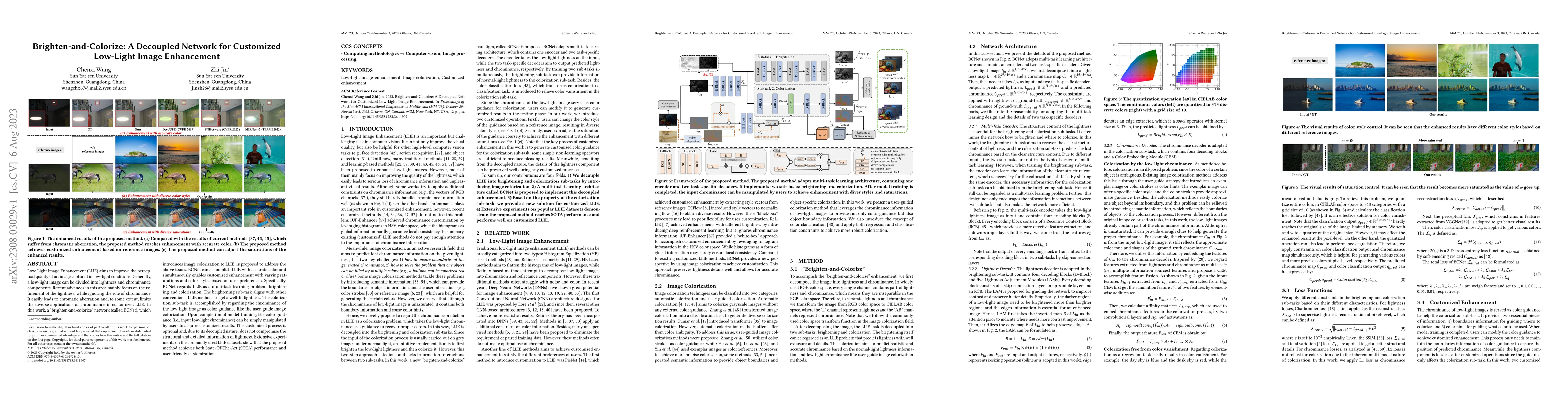 Thumbnail for Brighten-and-Colorize: A Decoupled Network for Customized Low-Light
  Image Enhancement