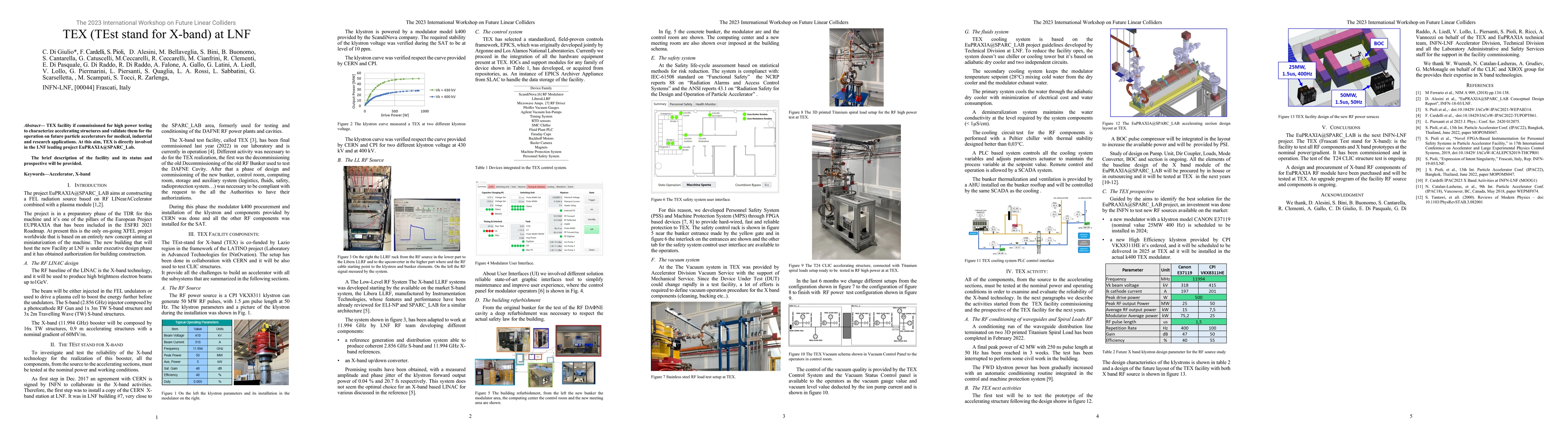 Thumbnail for TEX (TEst stand for X-band) at LNF