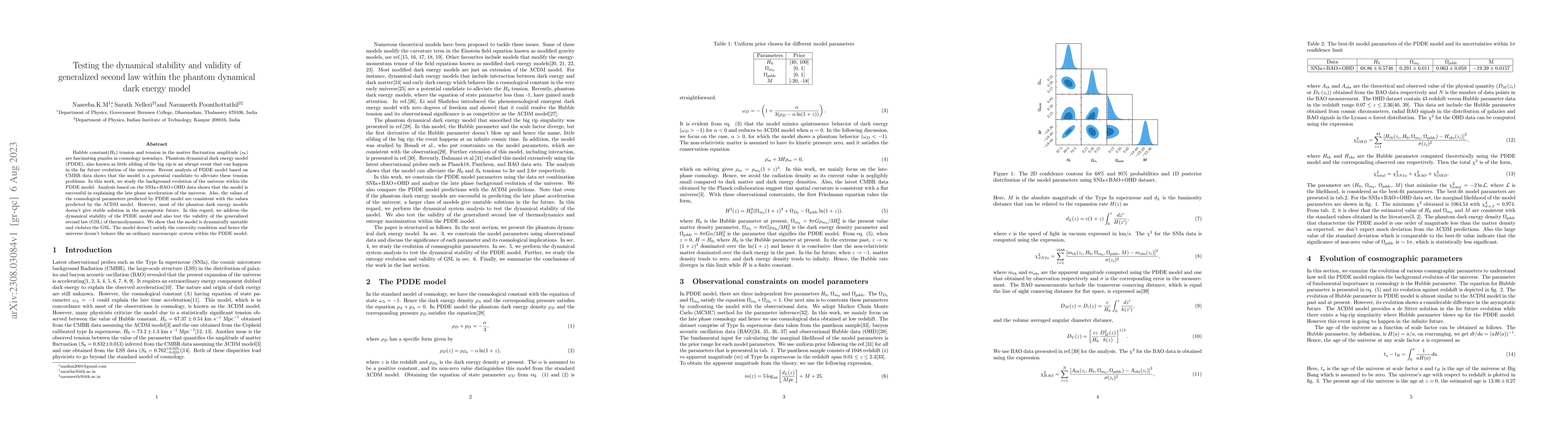 Thumbnail for Testing the dynamical stability and validity of generalized second law
  within the phantom dynamical dark energy model