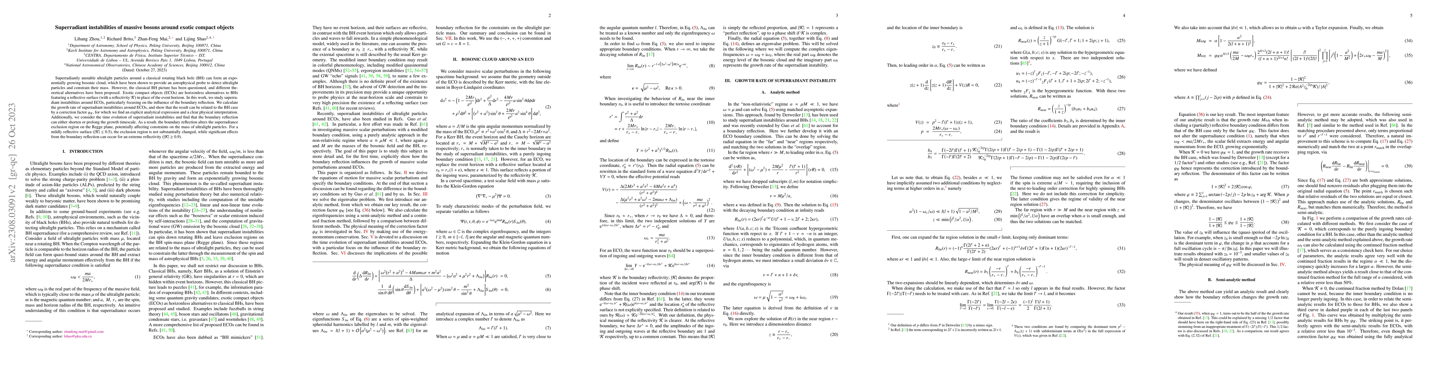 Thumbnail for Superradiant instabilities of massive bosons around exotic compact
  objects